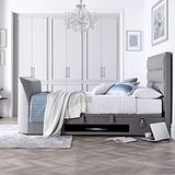 Belisse TV Ottoman Bed Frame Double Grey from Roseland Furniture
