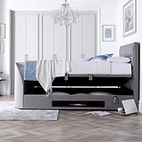 Belisse TV Ottoman Bed Frame Double Grey from Roseland Furniture