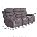 Stanford Charcoal Leather Electric Reclining 3 Seater Sofa dimensions