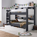 Ashbury Grey and White Storage Bunk Bed with Storage Drawer from Roseland Furniture