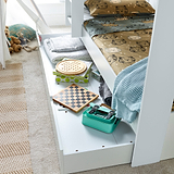Ashbury White Storage Bunk Bed with Storage Drawer