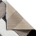Lennox Black White Geometric Shaggy Rug