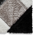 Lennox Black White Geometric Shaggy Rug