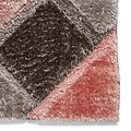 Lennox Pink Grey Geometric Shaggy Rug