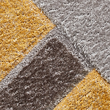 Lennox Yellow Grey Geometric Shaggy Rug