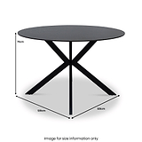 Ashen 120cm Round Dining Table from Roseland Furniture