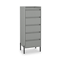 Kenton 5 Drawer Tall Boy Chest Dusk Grey from Roseland Furniture