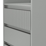 Kenton 5 Drawer Tall Boy Chest Dusk Grey from Roseland Furniture