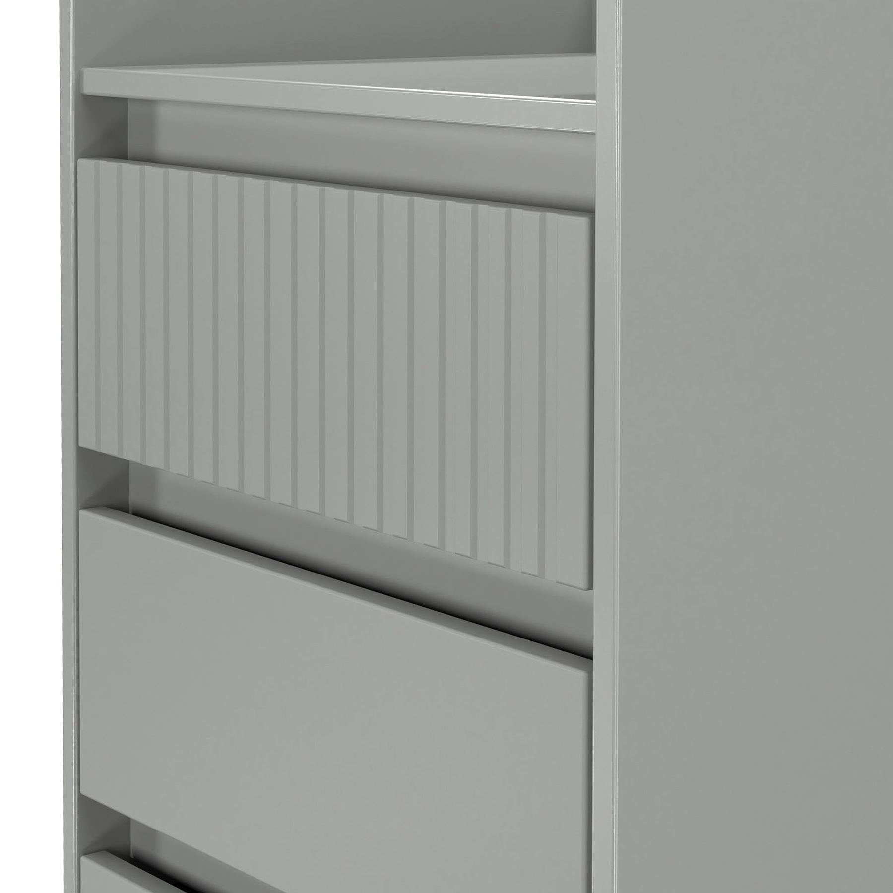 Kenton 5 Drawer Tall Boy Chest Dusk Grey from Roseland Furniture