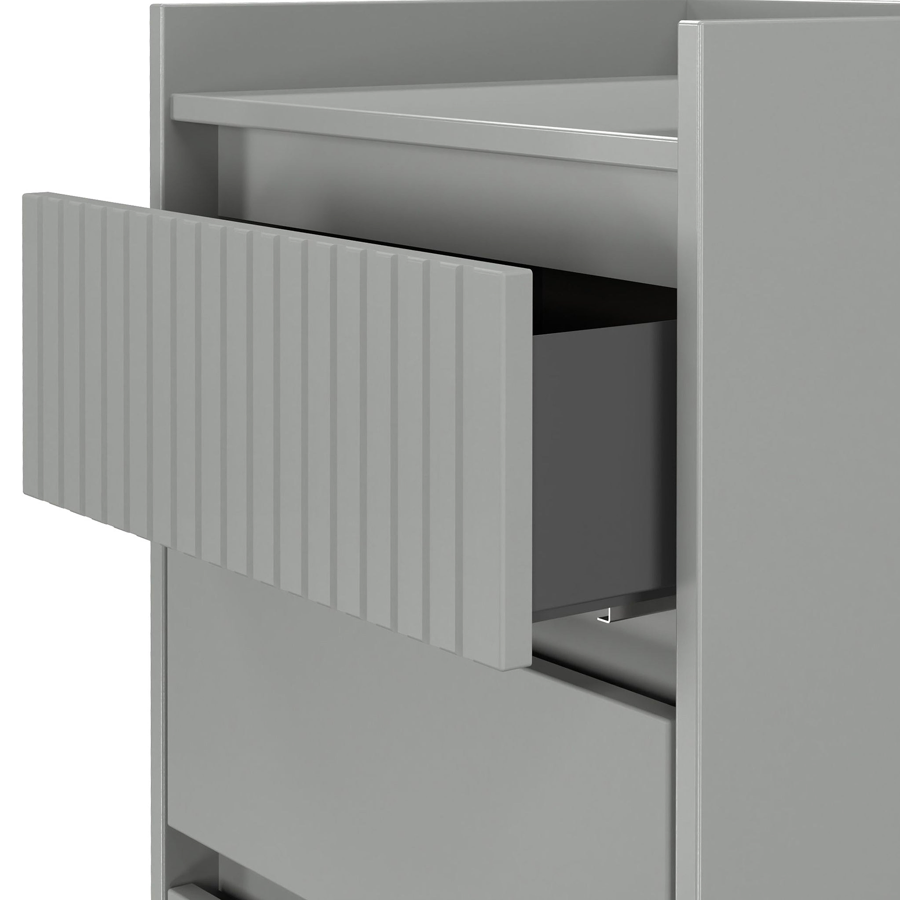 Kenton 5 Drawer Tall Boy Chest Dusk Grey from Roseland Furniture