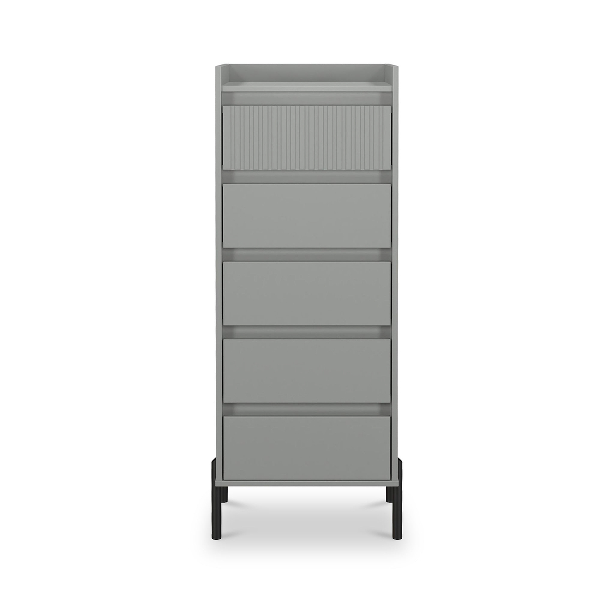 Kenton 5 Drawer Tall Boy Chest Dusk Grey from Roseland Furniture
