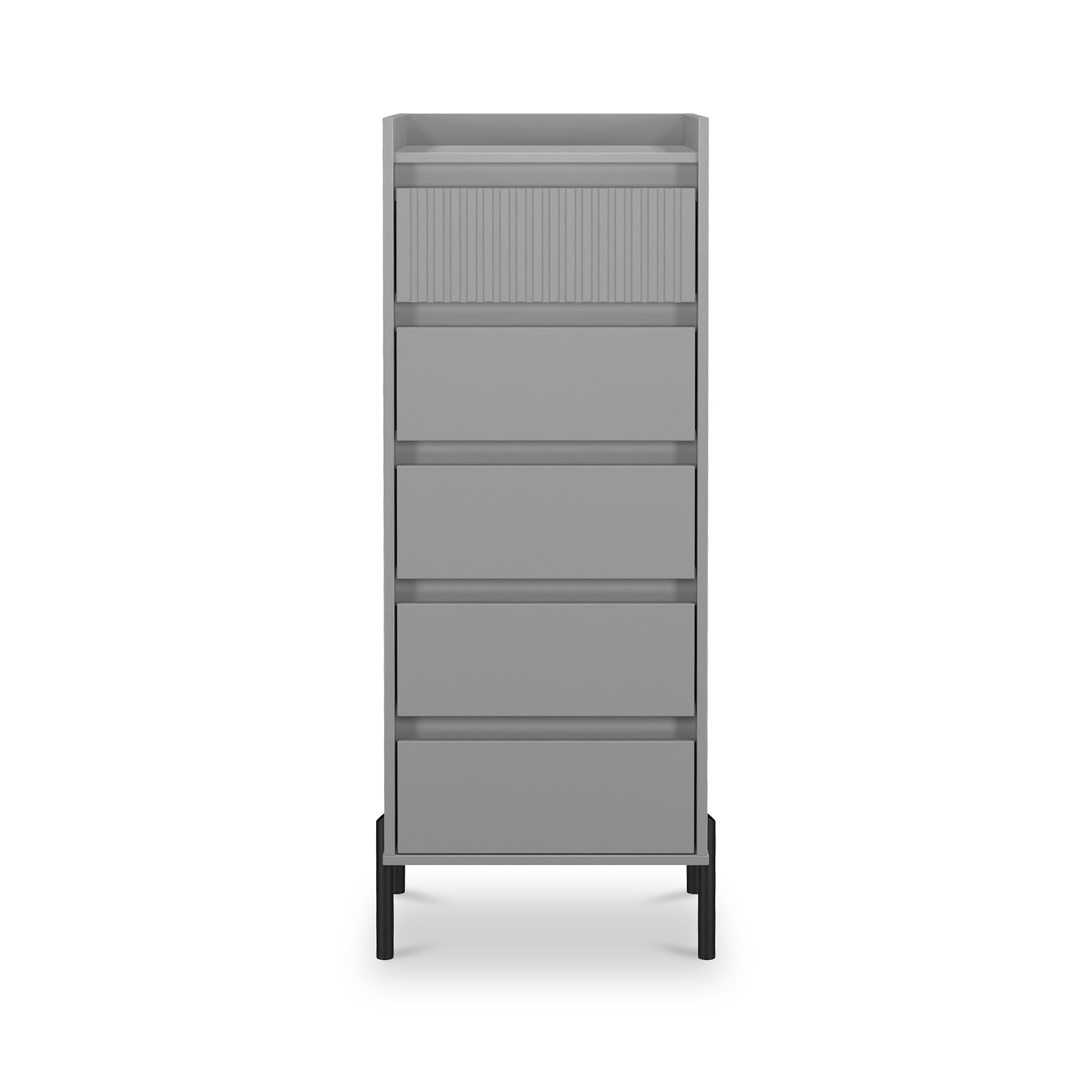 Kenton 5 Drawer Tall Boy Chest Dusk Grey from Roseland Furniture