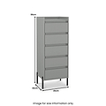 Kenton 5 Drawer Tall Boy Chest Dusk Grey from Roseland Furniture