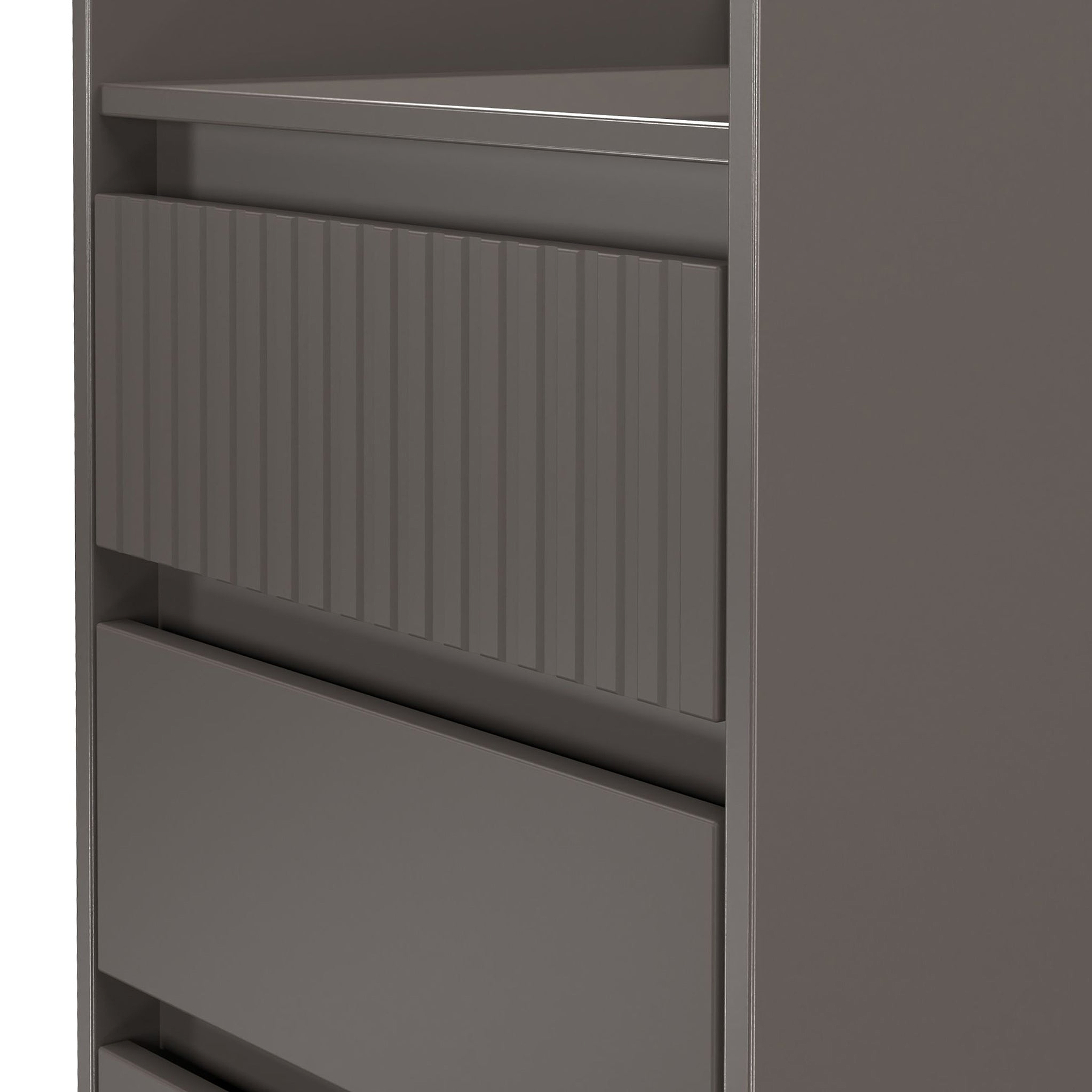 Kenton 5 Drawer Tall Boy Chest Graphite from Roseland Furniture