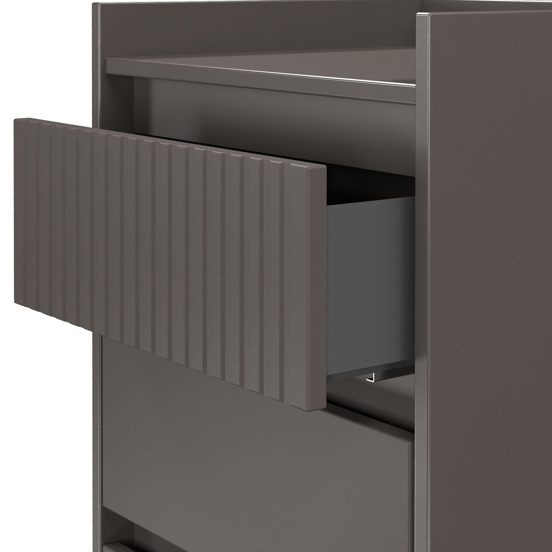 Kenton 5 Drawer Tall Boy Chest Graphite from Roseland Furniture