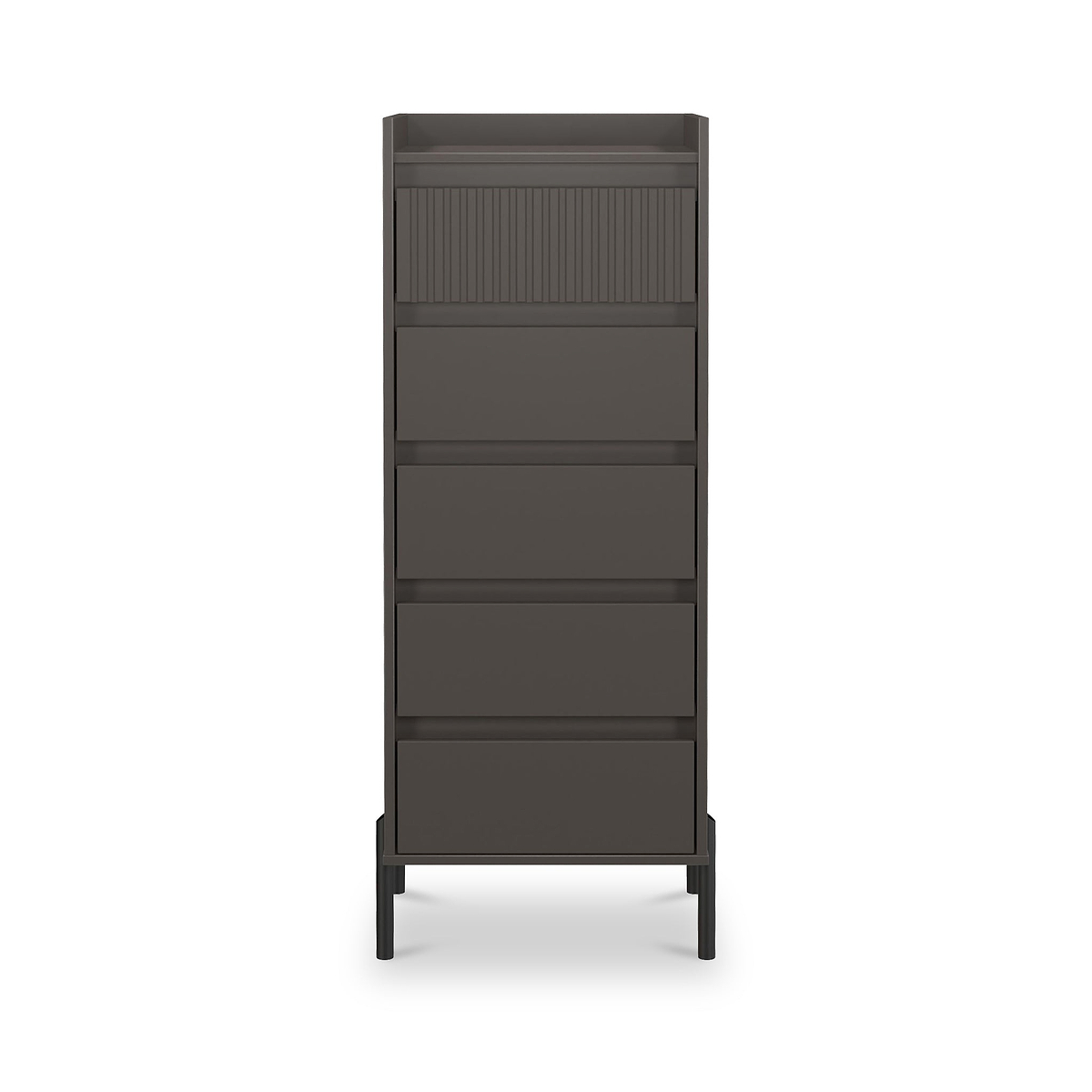 Kenton 5 Drawer Tall Boy Chest Graphite from Roseland Furniture