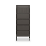 Kenton 5 Drawer Tall Boy Chest Graphite from Roseland Furniture