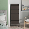 Kenton 5 Drawer Tall Boy Chest Graphite from Roseland Furniture