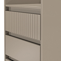 Kenton 5 Drawer Tall Boy Chest Mushroom Matt from Roseland Furniture
