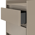 Kenton 5 Drawer Tall Boy Chest Mushroom Matt from Roseland Furniture