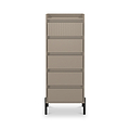 Kenton 5 Drawer Tall Boy Chest Mushroom Matt from Roseland Furniture