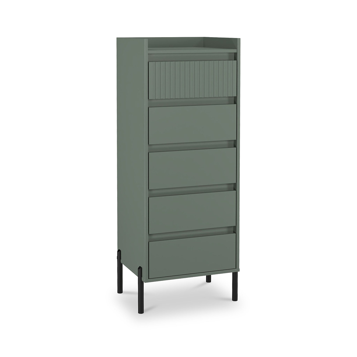 Kenton 5 Drawer Tall Boy Chest Reed Green from Roseland Furniture