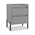 Kenton 2 Drawer Bedside Dusk Grey from Roseland Furniture