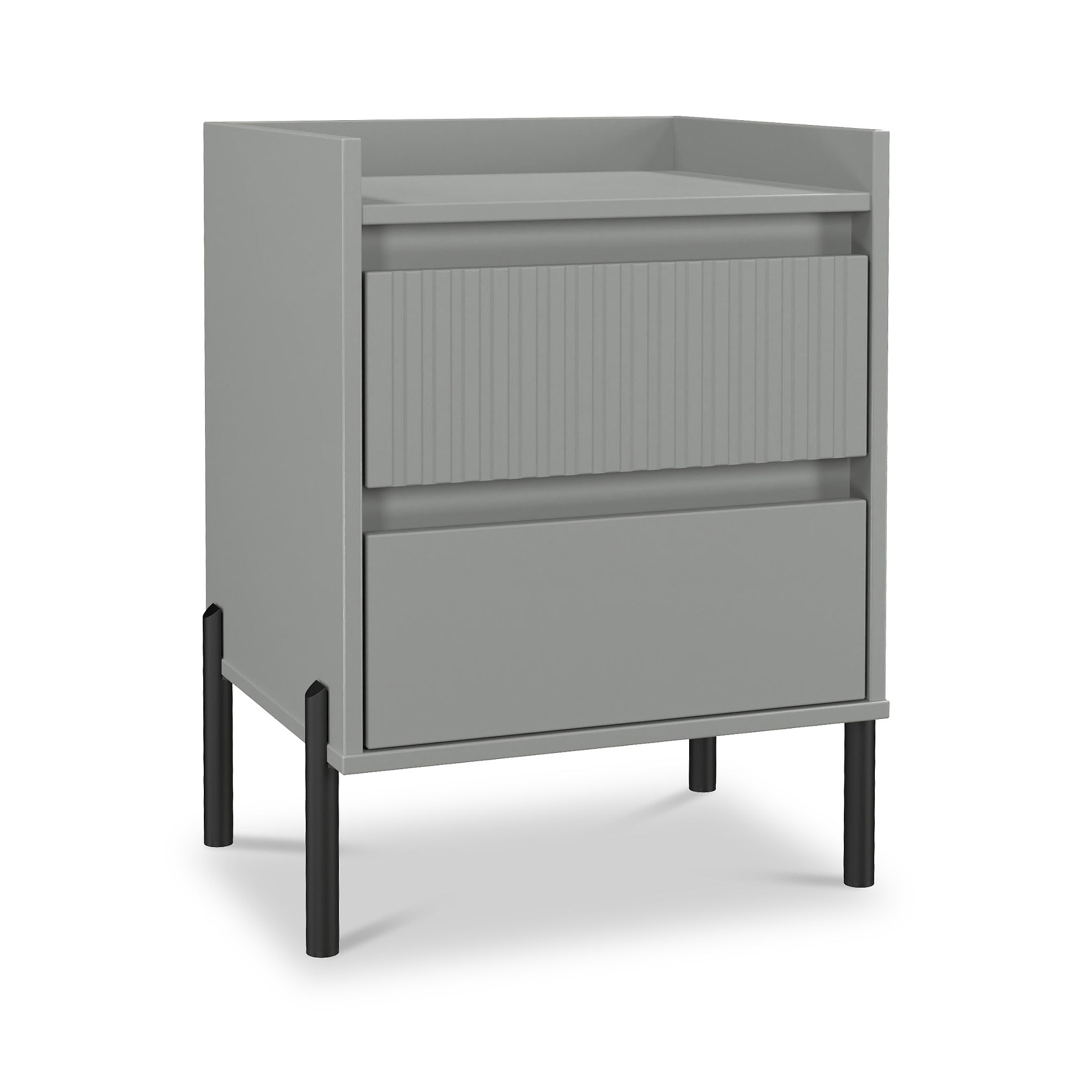 Kenton 2 Drawer Bedside Dusk Grey from Roseland Furniture