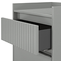 Kenton 2 Drawer Bedside Dusk Grey from Roseland Furniture