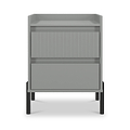 Kenton 2 Drawer Bedside Dusk Grey from Roseland Furniture