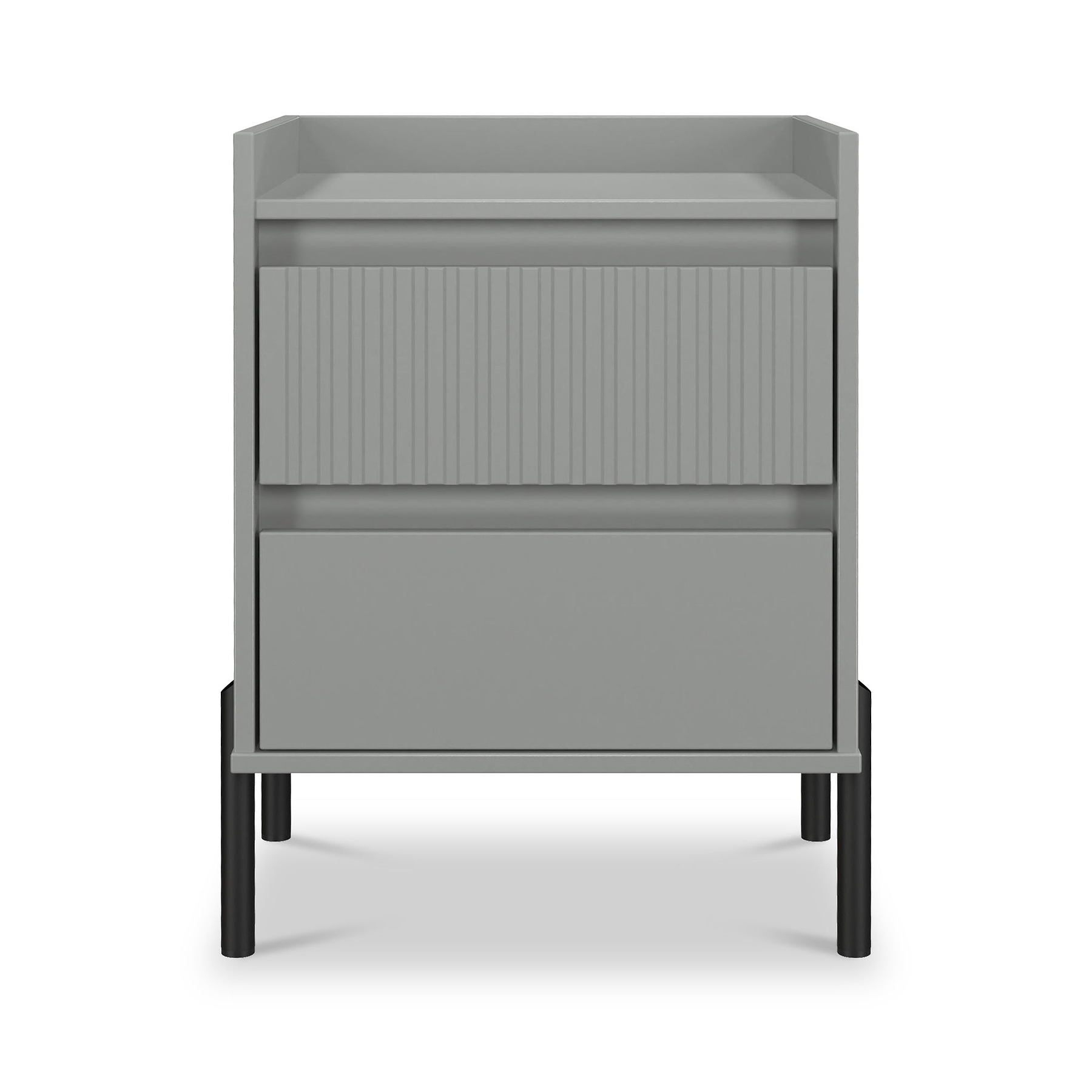 Kenton 2 Drawer Bedside Dusk Grey from Roseland Furniture