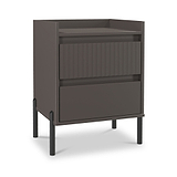 Kenton 2 Drawer Bedside Graphite from Roseland Furniture