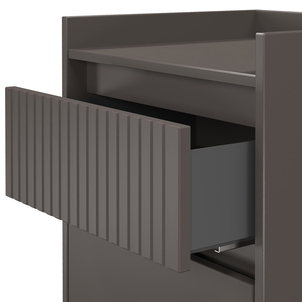 Kenton 2 Drawer Bedside Graphite from Roseland Furniture