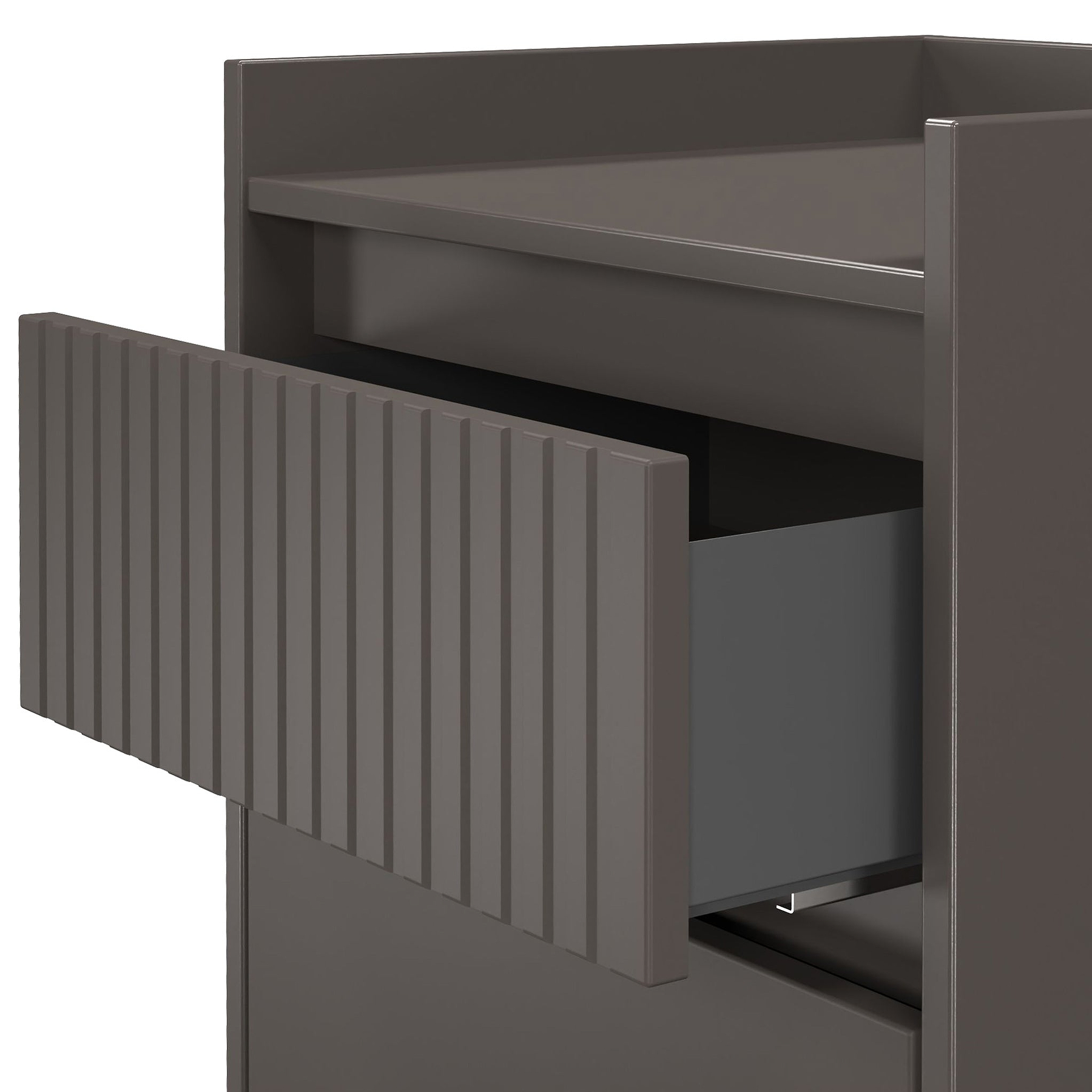 Kenton 2 Drawer Bedside Graphite from Roseland Furniture