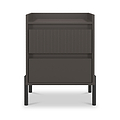Kenton 2 Drawer Bedside Graphite from Roseland Furniture