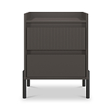 Kenton 2 Drawer Bedside Graphite from Roseland Furniture