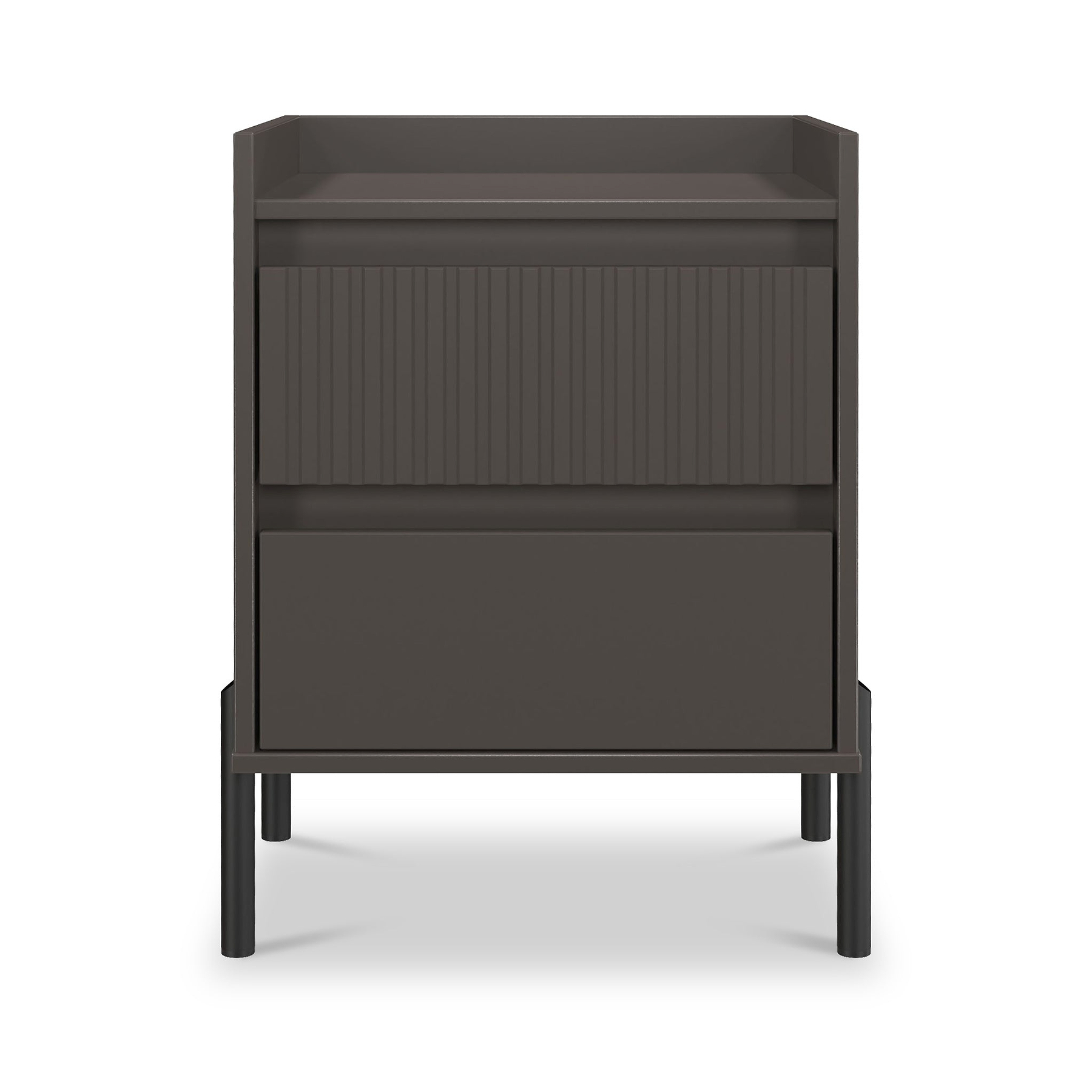 Kenton 2 Drawer Bedside Graphite from Roseland Furniture