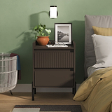 Kenton 2 Drawer Bedside Graphite from Roseland Furniture