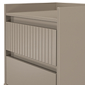 Kenton 2 Drawer Bedside Mushroom Matt from Roseland Furniture