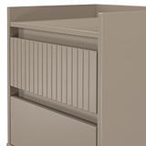 Kenton 2 Drawer Bedside Mushroom Matt from Roseland Furniture