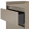Kenton 2 Drawer Bedside Mushroom Matt from Roseland Furniture