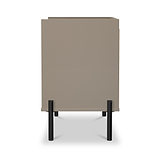 Kenton 2 Drawer Bedside Mushroom Matt from Roseland Furniture