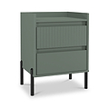 Kenton 2 Drawer Bedside Reed Green from Roseland Furniture