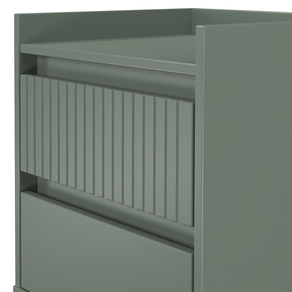 Kenton 2 Drawer Bedside Reed Green from Roseland Furniture