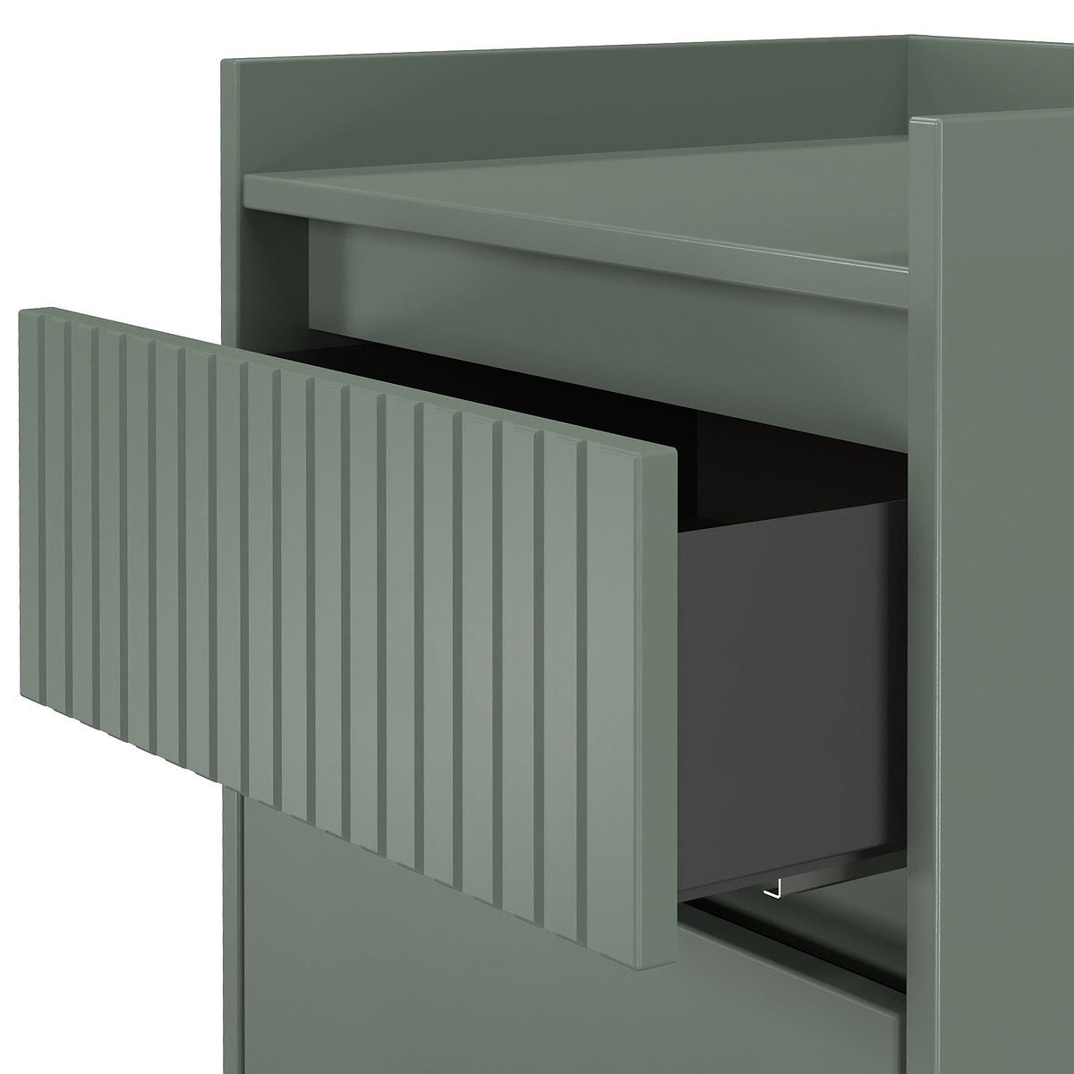 Kenton 2 Drawer Bedside Reed Green from Roseland Furniture