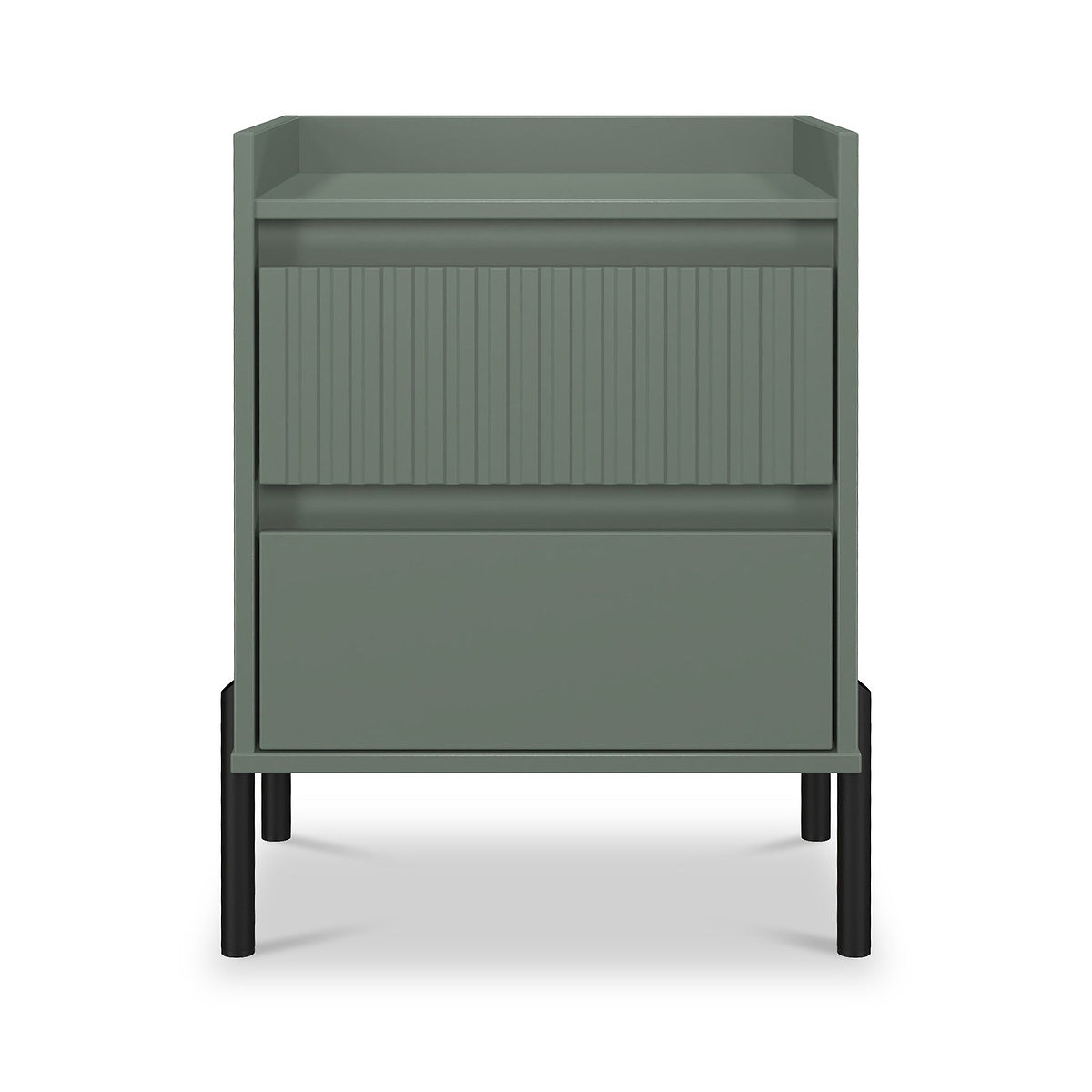Kenton 2 Drawer Bedside Reed Green from Roseland Furniture