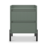 Kenton 2 Drawer Bedside Reed Green from Roseland Furniture
