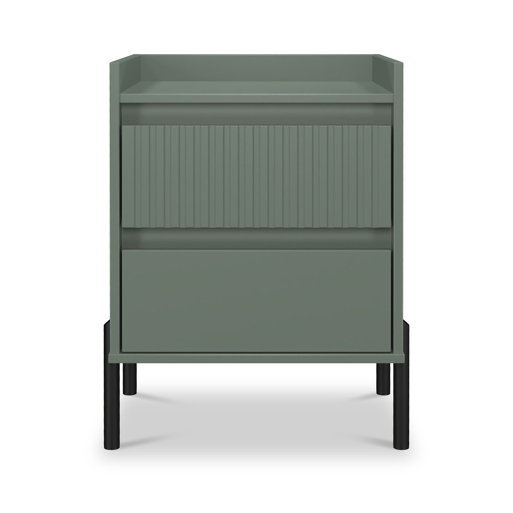 Kenton 2 Drawer Bedside Reed Green from Roseland Furniture