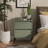 Kenton 2 Drawer Bedside Reed Green from Roseland Furniture