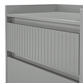 Kenton 2 Drawer Wide Bedside Dusk Grey from Roseland Furniture
